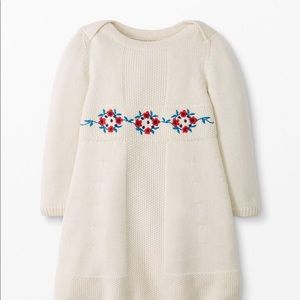 Hanna Andersson embroidered sweater knit dress